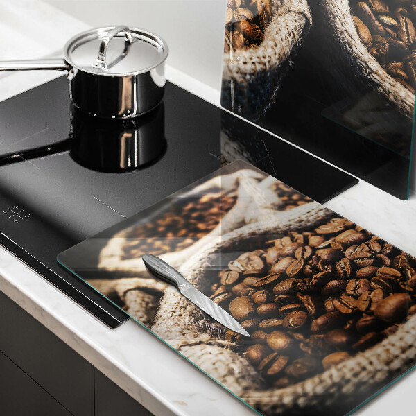 Tábua de corte de vidro Sacos de grãos de café