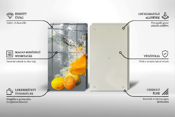 Tábua de corte Limões em água