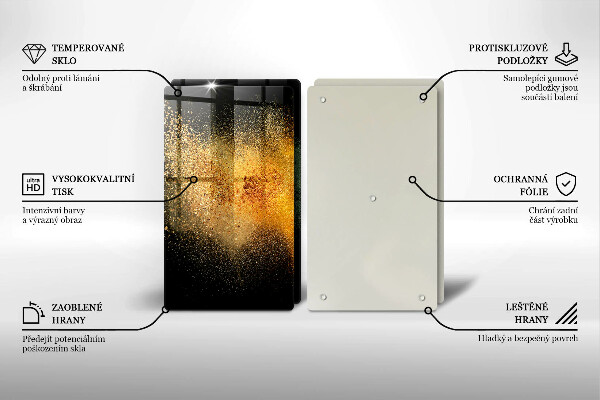 Tábua de cortar de vidro Especiarias coloridas