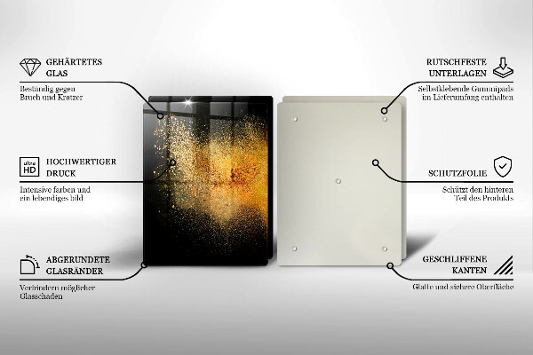 Tábua de cortar de vidro Especiarias coloridas