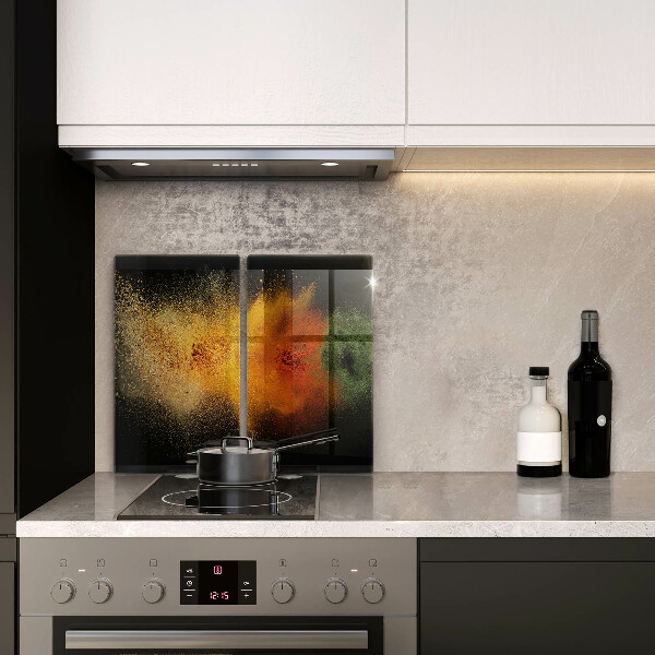 Tábua de cortar de vidro Especiarias coloridas