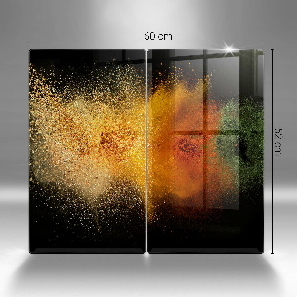 Tábua de cortar de vidro Especiarias coloridas