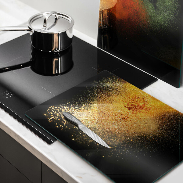 Tábua de cortar de vidro Especiarias coloridas