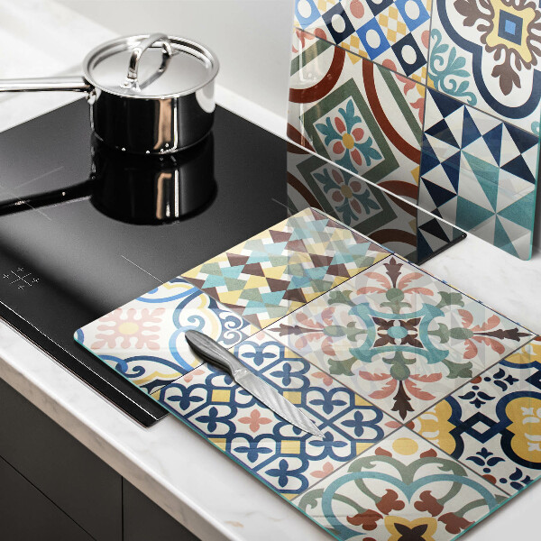 Tábua de corte de vidro Azulejos decorativos