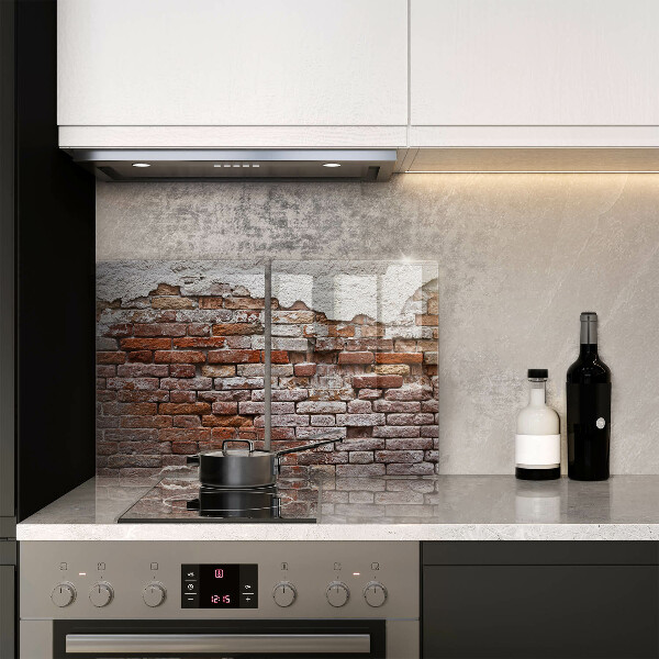 Tábua para cozinha Parede velha de tijolos e concreto