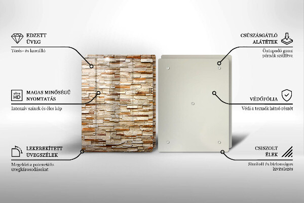 Tábua de vidro Textura de pedras decorativas