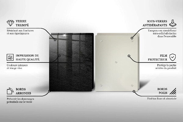 Tábua de cortar de vidro textura da rocha