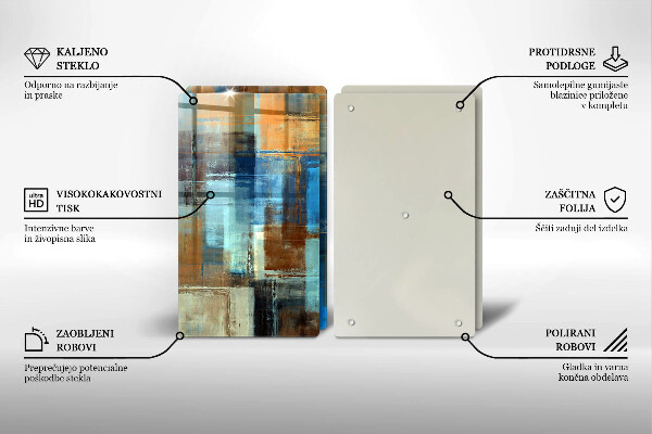 Tábua de vidro Fundo pintado