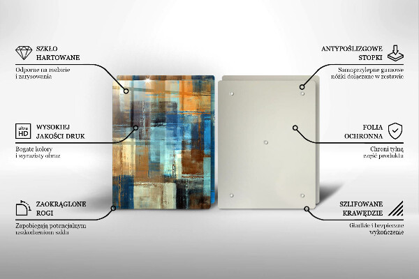 Tábua de vidro Fundo pintado