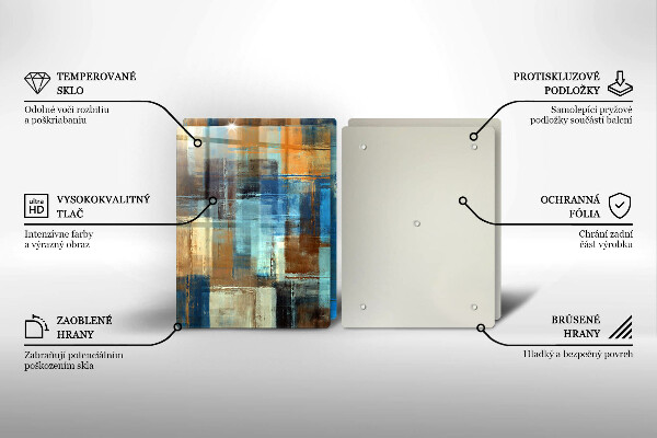 Tábua de vidro Fundo pintado