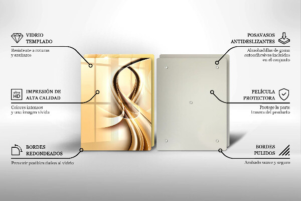 Tábua de corte de vidro Fumaça abstrata