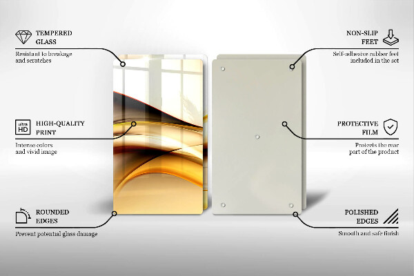 Tábua de corte Linhas de fumaça abstratas