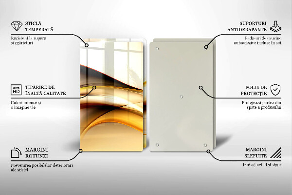 Tábua de corte Linhas de fumaça abstratas