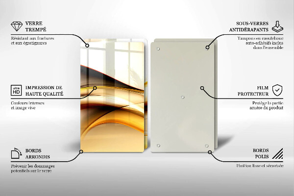 Tábua de corte Linhas de fumaça abstratas