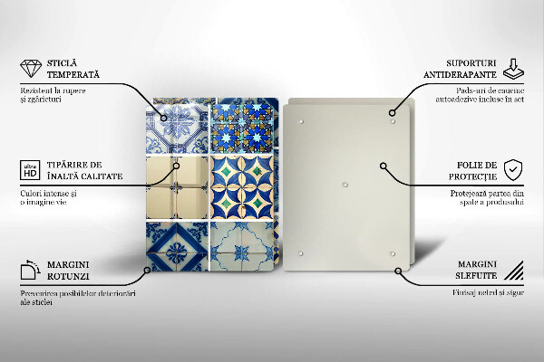 Tábua de vidro Azulejos decorativos