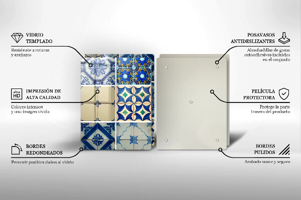 Tábua de vidro Azulejos decorativos