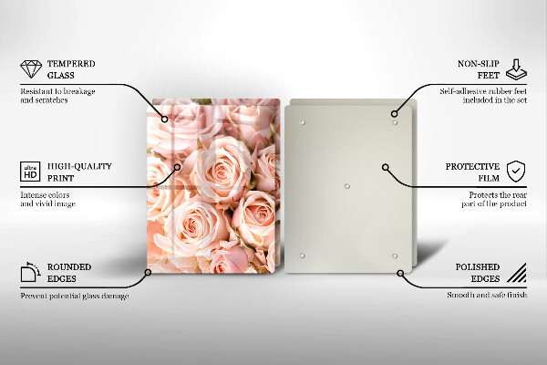 Tábua corte Buquê de rosas delicadas