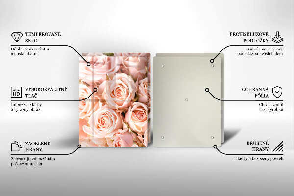 Tábua corte Buquê de rosas delicadas