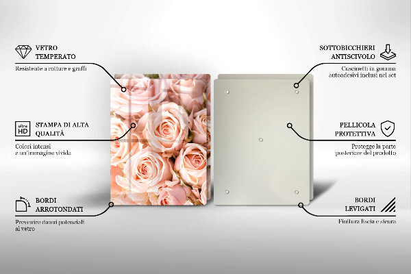 Tábua corte Buquê de rosas delicadas