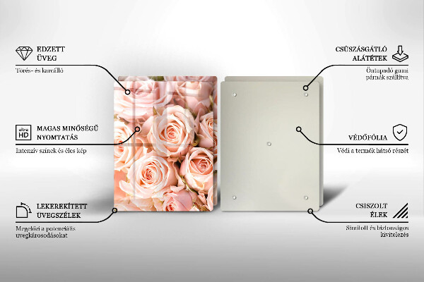 Tábua corte Buquê de rosas delicadas