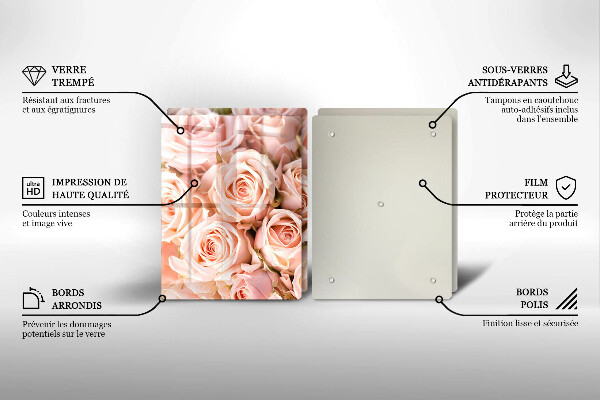 Tábua corte Buquê de rosas delicadas