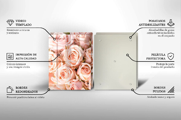 Tábua corte Buquê de rosas delicadas