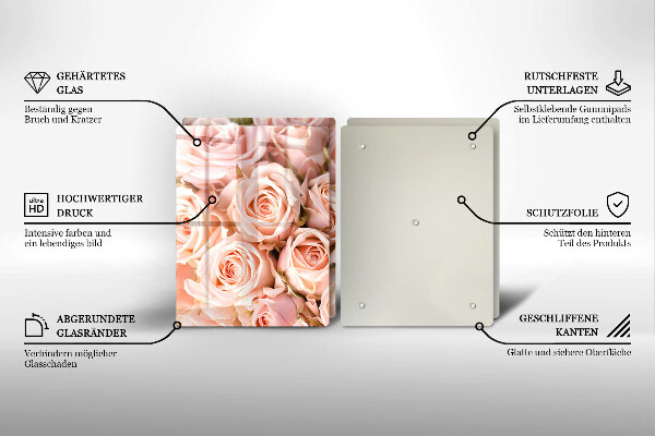 Tábua corte Buquê de rosas delicadas