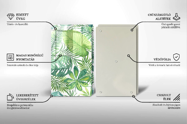 Tábua cozinha Folhas boho em aquarela