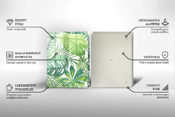 Tábua cozinha Folhas boho em aquarela