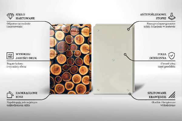 Tábua de cortar Tocos de árvores de madeira