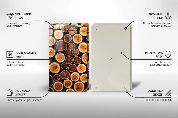 Tábua de cortar Tocos de árvores de madeira