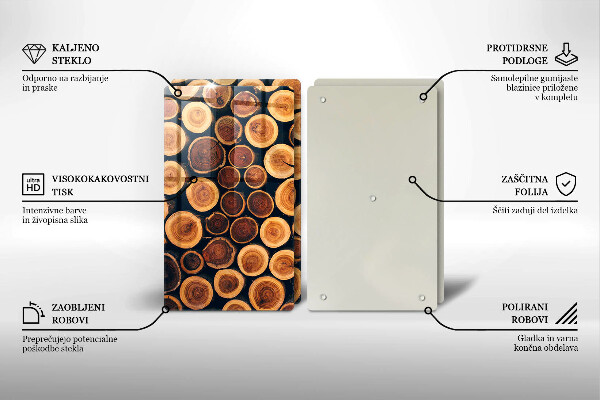 Tábua de cortar Tocos de árvores de madeira