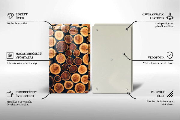 Tábua de cortar Tocos de árvores de madeira