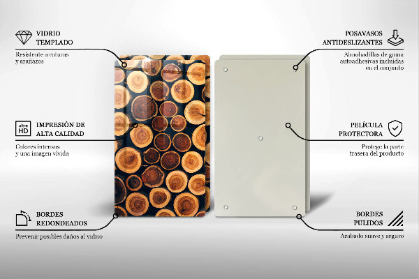 Tábua de cortar Tocos de árvores de madeira