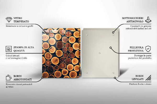 Tábua de cortar Tocos de árvores de madeira
