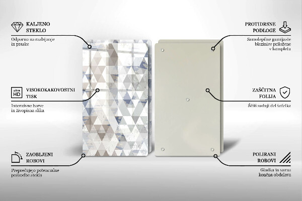 Tábua de corte Padrão triangular