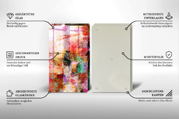 Tábua para corte Abstração de tinta