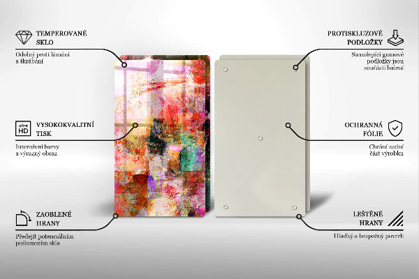 Tábua para corte Abstração de tinta