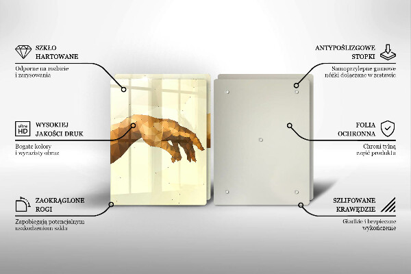 Tábua corte Criação das mãos de Adão