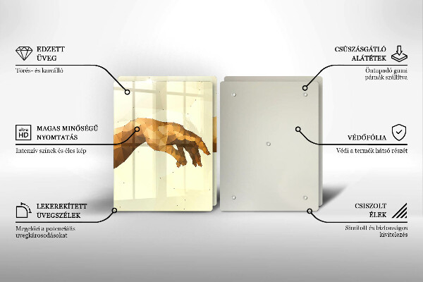 Tábua corte Criação das mãos de Adão