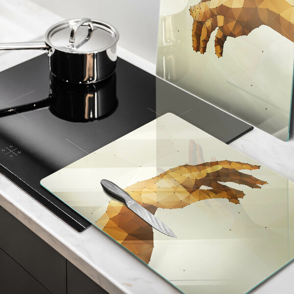 Tábua corte Criação das mãos de Adão