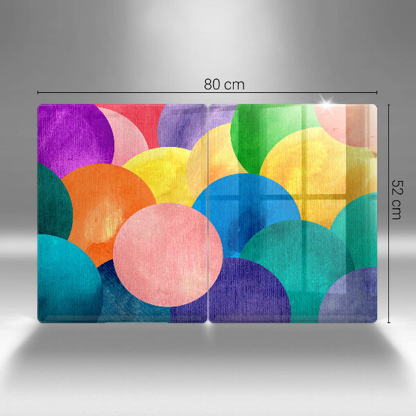 Tábua de corte de vidro Círculos coloridos