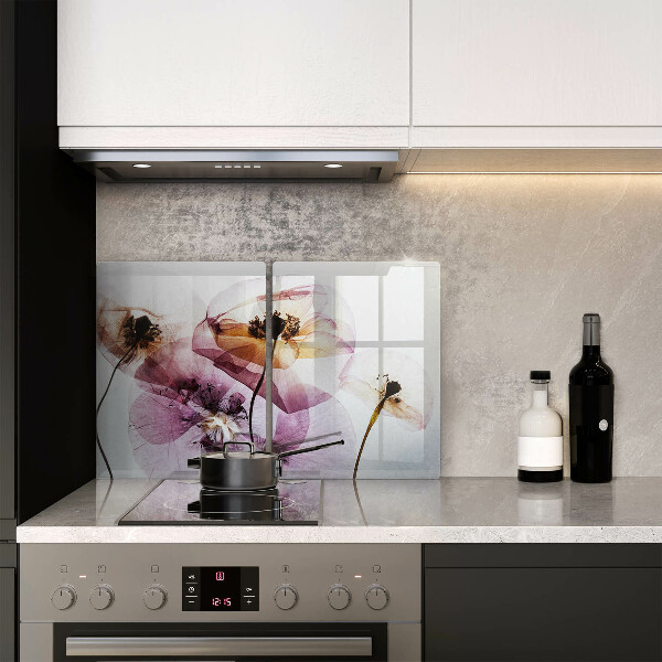 Tábua de vidro Flores delicadas