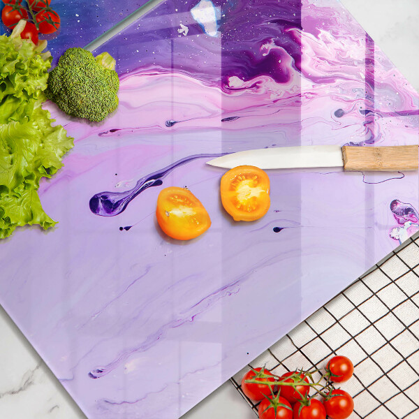 Tábua de corte de vidro Tinta abstrata