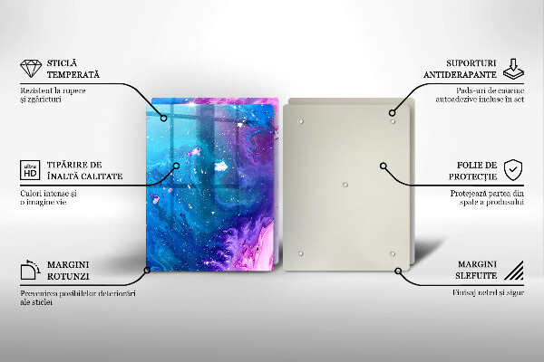 Tábua de corte de vidro Tinta abstrata