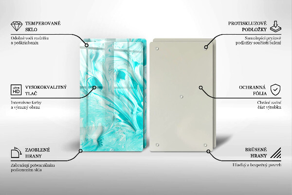 Tábua de cortar de vidro Tintas abstratas