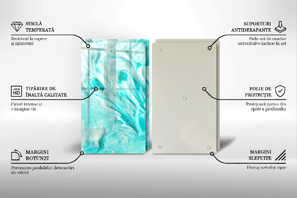 Tábua de cortar de vidro Tintas abstratas