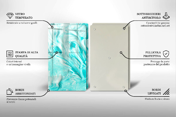 Tábua de cortar de vidro Tintas abstratas
