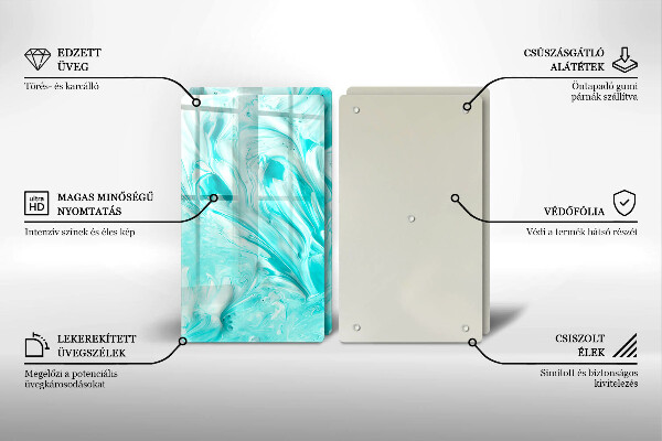 Tábua de cortar de vidro Tintas abstratas