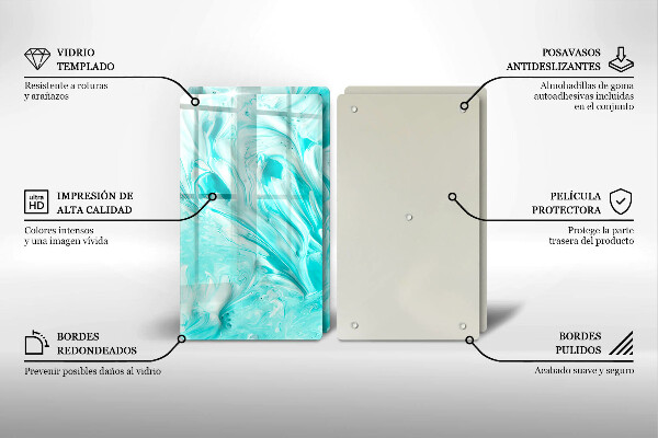 Tábua de cortar de vidro Tintas abstratas